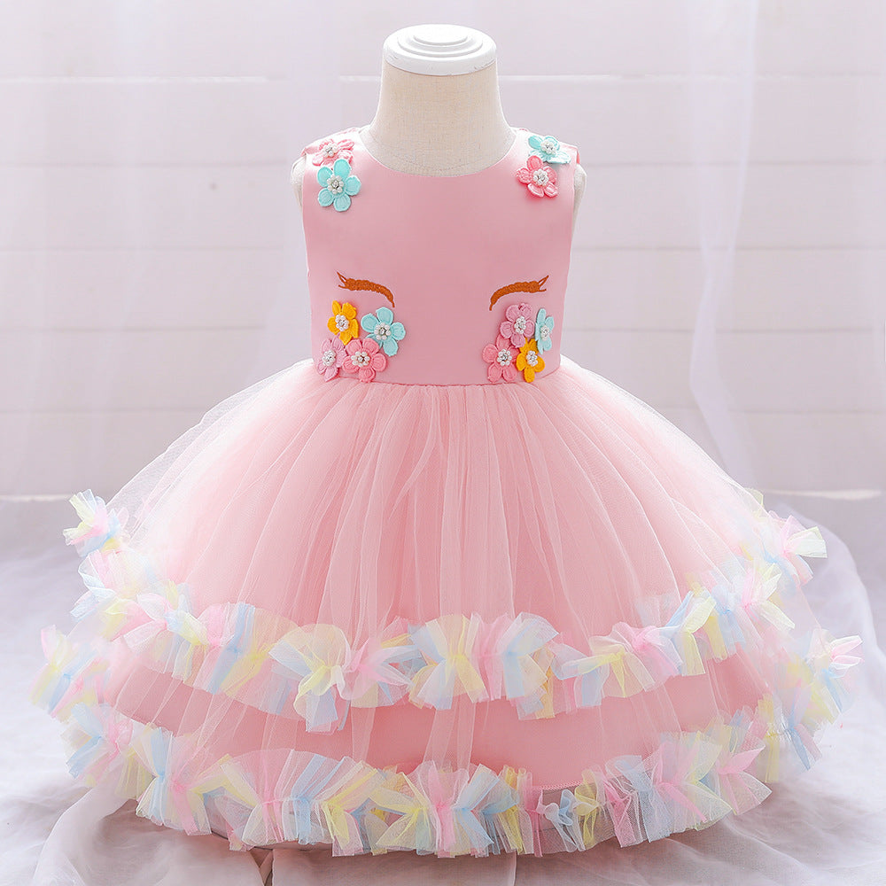 Vestido de primera comunión para niña, vestido de fiesta de cumpleaños para niña, vestidos formales para niña 