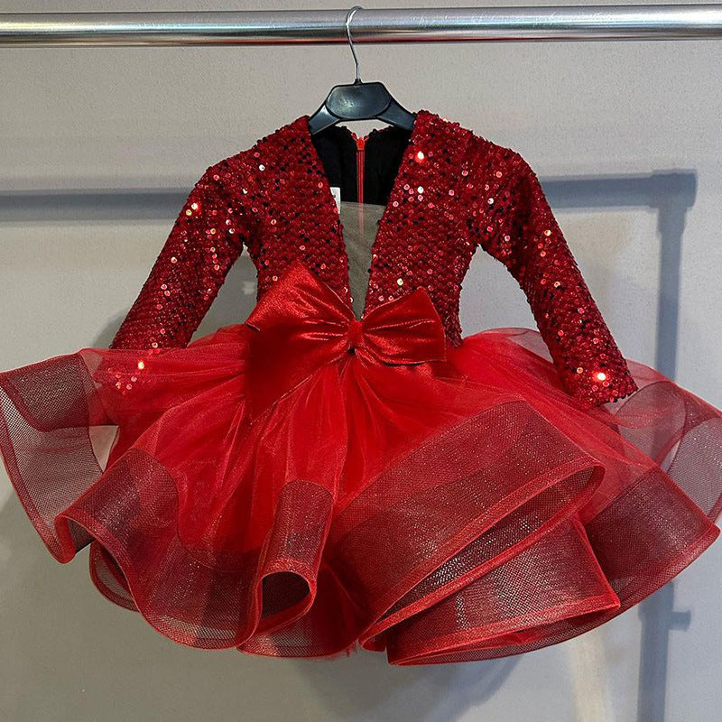 Bonito vestido de primera comunión para niñas, vestido de princesa para fiesta de cumpleaños de niñas pequeñas. 