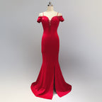 New long and slim bridesmaids evening dress party banquet host performance annual meeting dress