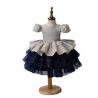 Vestidos de fiesta para niña pequeña, de verano, para comunión, con mangas abullonadas, vestido de princesa esponjoso para desfile 