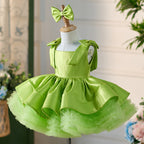 Elegante vestido de primera comunión para niña, vestido de princesa para cumpleaños de niña pequeña. 