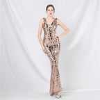 New design foreign trade spot Symphony bead long evening dress