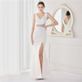 Craft hot diamond model fishtail banquet elegant temperament annual meeting host car model party long dress