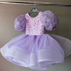 Niedliches Pailletten-Weihnachtskleid für Kleinkinder, Prinzessinnenkleid für die erste Kommunion, Babykleid für Mädchen 