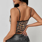 Chic Sexy Lace Sequin Leopard Cami Top