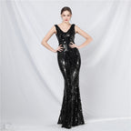New design foreign trade spot Symphony bead long evening dress