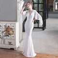 Angel wings sequined fishtail banquet elegant temperament annual meeting host car model party dress female summer