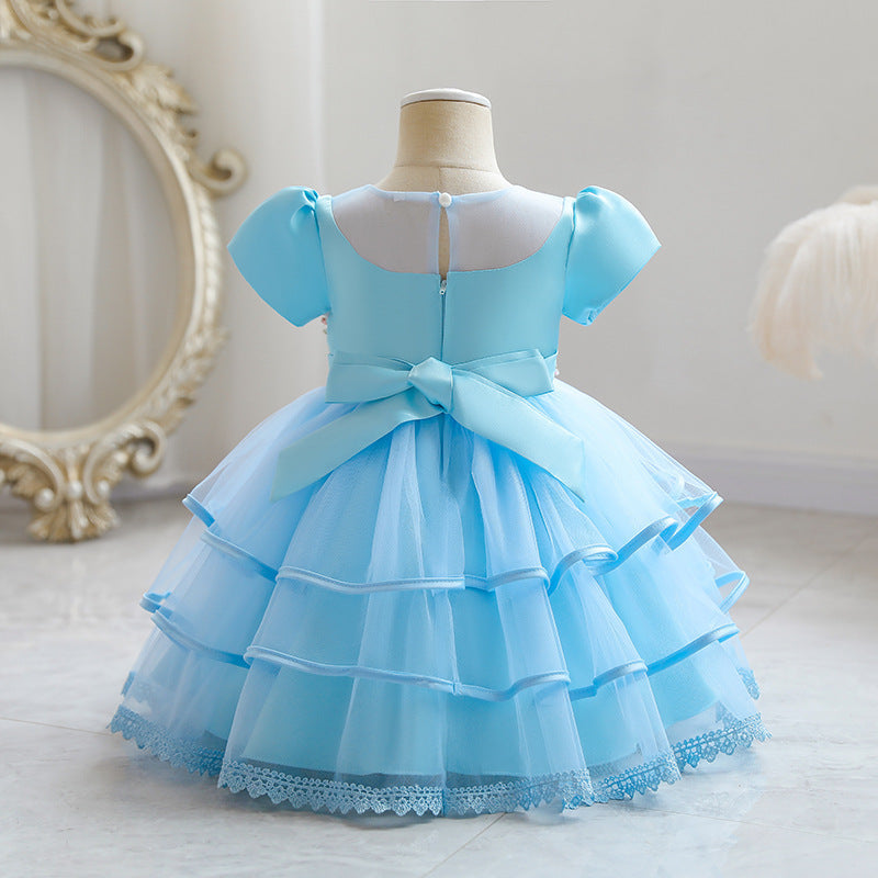Baby Girl Dress Toddler Princess Dress Textured Communion Pageant Party Dress