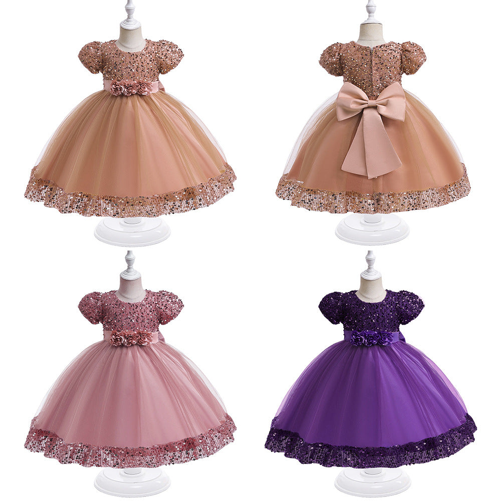 Kommunionkleid für Mädchen, Festkleid für Kleinkinder, Taufe, Geburtstagskleid für Prinzessinnen 