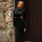 Sexy High Neck Backless Maxi Dress