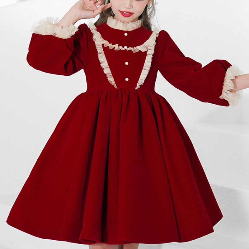 Vestido de niña pequeña elegante de satén princesa fiesta formal comunión desfile vestido 