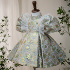 Ballkleider für Kleinkinder, Mädchen, Kommunion, Geburtstag, Festzug, Blumenperlen, Prinzessinnenkleid 