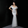 Polyester thread, fringed beads, fishtail banquet, elegant temperament, annual meeting host, car model party dress, female autumn