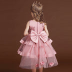 Kommunionkleid für Mädchen, Festkleid für Babys, Sommerkleid mit Schleife, bauschiges Ballkleid, Prinzessinnenkleid 
