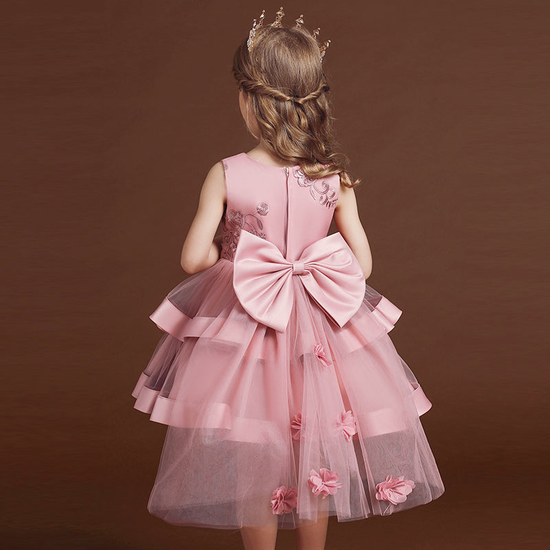 Kommunionkleid für Mädchen, Festkleid für Babys, Sommerkleid mit Schleife, bauschiges Ballkleid, Prinzessinnenkleid 