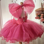 Elegante vestido de primera comunión para niña, vestido de princesa para fiesta de cumpleaños de niña pequeña 