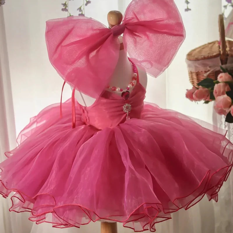 Elegante vestido de primera comunión para niña, vestido de princesa para fiesta de cumpleaños de niña pequeña 