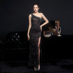 Heavy Craft Colorful Beads Celebrities Party Party Dress Sexy Long Skinny Toast Bride