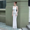 New sequined fishtail long dress performance event banquet car model etiquette evening dress