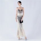 New dress positioning flower bead sheet craft bead suspender evening dress