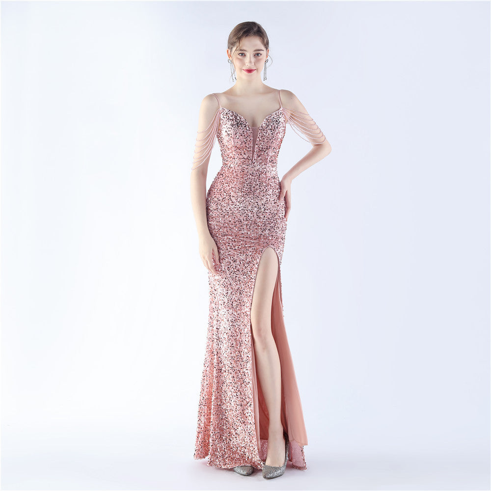 Fleece bottom handmade bead sheet craft beaded new sequined dress