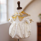 Niedliches Babykleid mit Blumenmuster, Kleinkindkleid für Festlichkeiten, Erstkommunion, Prinzessinnenkleid 