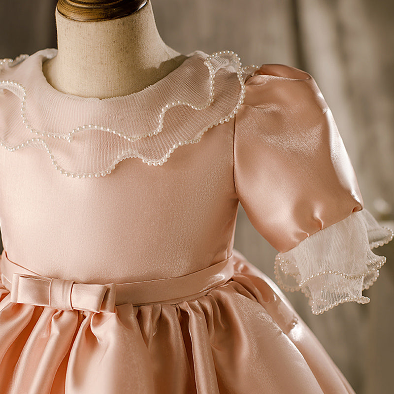 Vestido de fiesta para niña pequeña, vestido de princesa esponjoso de comunión vintage de verano 