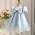 Elegante vestido de princesa con lentejuelas para primera comunión de niñas pequeñas, vestido de cumpleaños para niñas pequeñas 