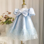 Elegante vestido de princesa con lentejuelas para primera comunión de niñas pequeñas, vestido de cumpleaños para niñas pequeñas 
