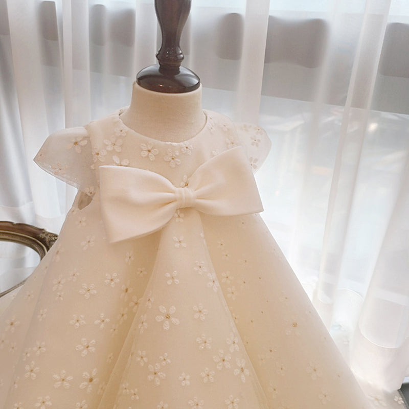 Vestido diario para niña pequeña, vestido para primera comunión, bautizo, fiesta de cumpleaños 