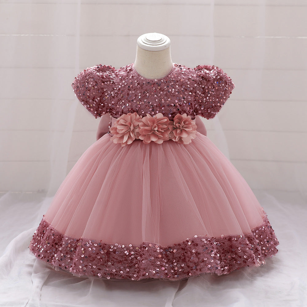 Kommunionkleid für Mädchen, Festkleid für Kleinkinder, Taufe, Geburtstagskleid für Prinzessinnen 