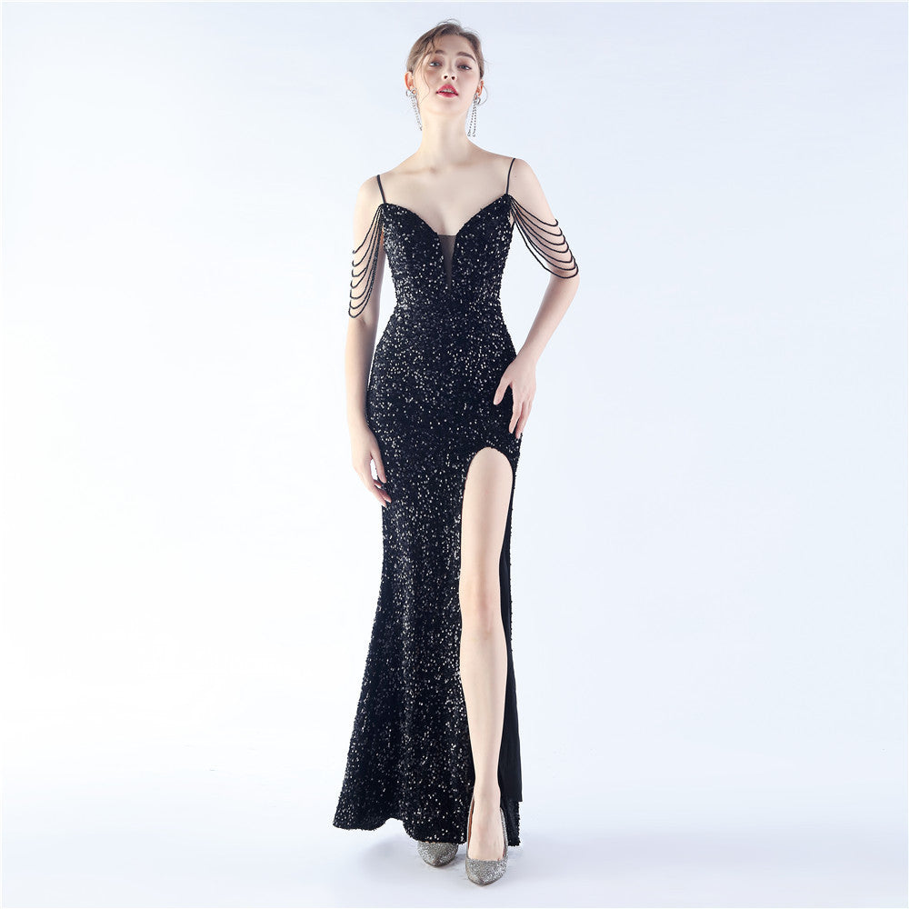 Fleece bottom handmade bead sheet craft beaded new sequined dress