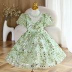 Niedliches Paillettenkleid für Babys und Kleinkinder – Weihnachtskleid, Festkleid für Kleinkinder, Kommunionkleid, Prinzessinnenkleid 