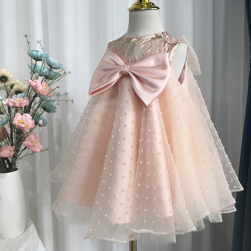 Niedliches Kleid für die Erstkommunion, Prinzessinnenkleid für Kleinkindergeburtstage 