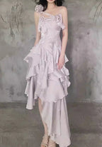 Sparkle Ruffle Prom Dresses Causal Birthday Dresses Dance Party Dress