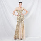 New craft ostrich hair mesh yarn beads high-end long dress skirt