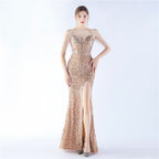 Fleece bottom handmade bead sheet craft beaded new sequined dress