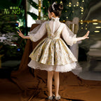 Vestido de niña de las flores para comunión, retro, con flores, estilo princesa, para fiesta de cumpleaños 