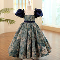 Kommunionkleid für Kleinkinder, Mädchen, Sommerkleid mit Blumenmuster, festliches Prinzessinnenkleid 