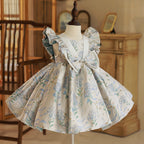 Kleid für Mädchen, Blumenmädchen, Kommunion, Hochzeit, festlich, mit Schleife, flauschig, Prinzessinnenkleid 