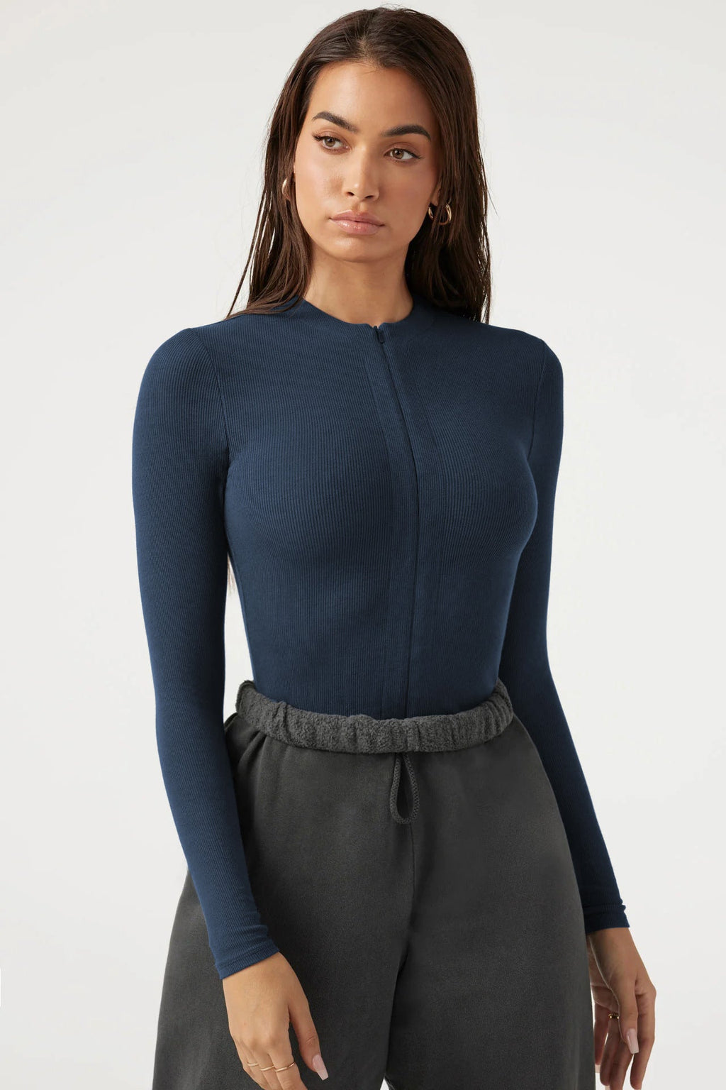 Bodysuit Style Knit Top