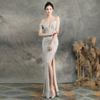 Dress Dream Celebrity Party Party Evening Dress Sexy Long Skinny Toast Bride