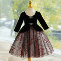 Kommunionkleid für Babys und Kleinkinder, langärmelig, mit Schleife, Prinzessinnenkleid