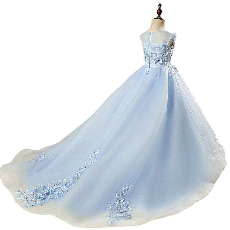 Vestido de desfile para niña pequeña, vestido de verano con mariposas para niña de las flores, vestido de princesa para comunión 