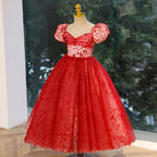 Ballkleider für Kleinkinder, Mädchen, Luxus, Festkleid, Rot, Hochzeit, Kommunion, Party, Prinzessin, Kommunionkleid 