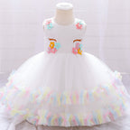 Vestido de primera comunión para niña, vestido de fiesta de cumpleaños para niña, vestidos formales para niña 