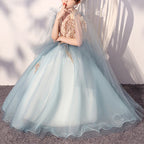 Prinzessinnenkleid für Babys und Kleinkinder, Vintage-Paillettenkleid, bauschig, festlich, Kommunionskleid 