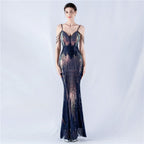 New dress positioning flower bead sheet craft bead suspender evening dress