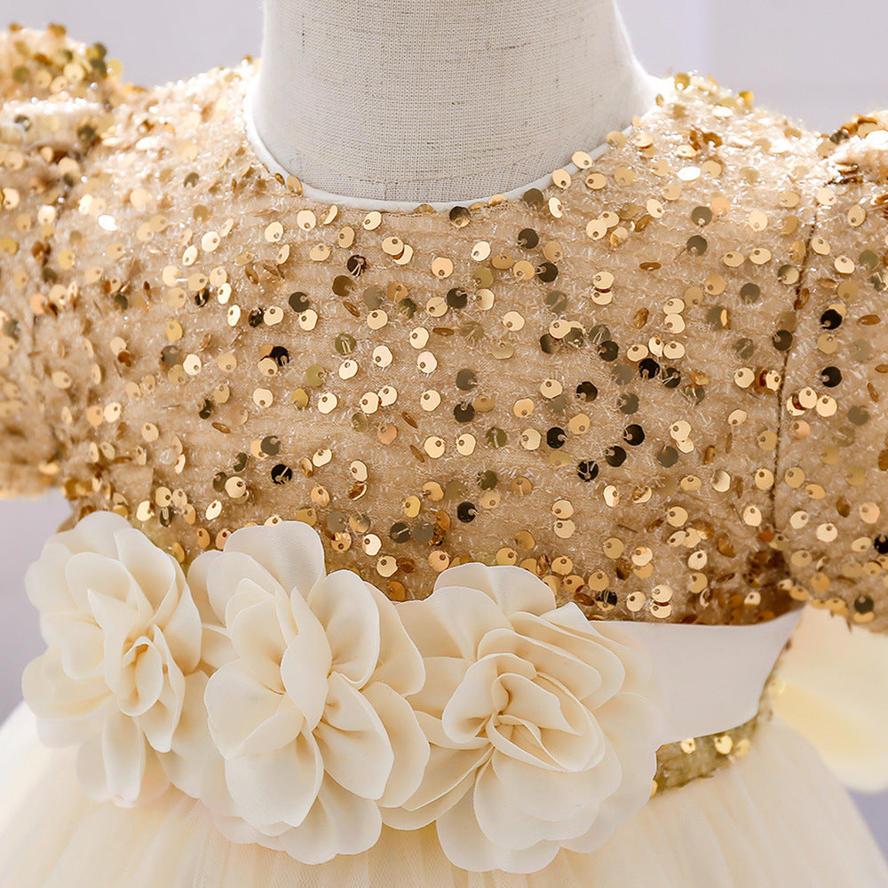 Kommunionkleid für Mädchen, Festkleid für Kleinkinder, Taufe, Geburtstagskleid für Prinzessinnen 