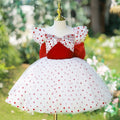 Babykleid für Mädchen, Kleinkind, gepunktet, Gartenkleid, Hochzeit, Kommunion, Prinzessinnenkleid 
